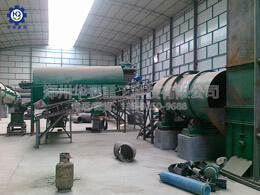 新型有機(jī)肥濕法造?，F(xiàn)場