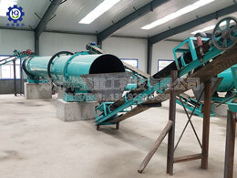 有機(jī)肥圓盤(pán)造粒產(chǎn)線現(xiàn)場(chǎng)